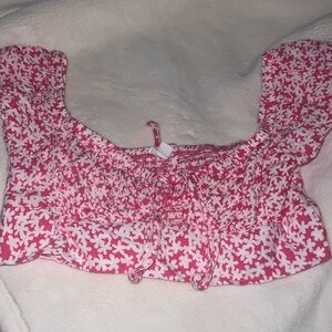 Garage Top | Size XS | pink and white floral pattern